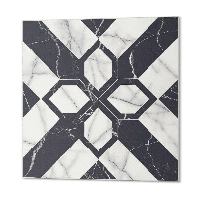 Pvc wall panel square Geometric motifs inspired by marble