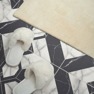 Pvc wall panel square Geometric motifs inspired by marble