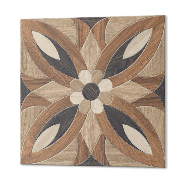 Wall paneling Floral motif with wood elements