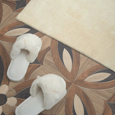 Wall paneling Floral motif with wood elements