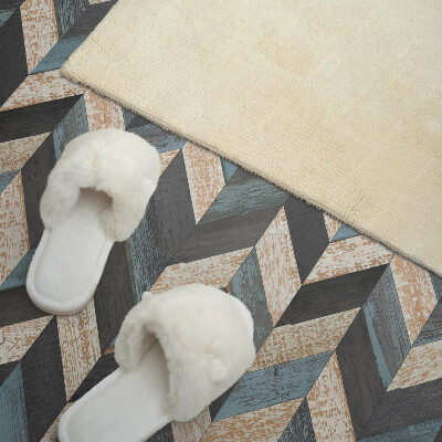 Pvc wall panel square Geometric zigzags with a hint of wood