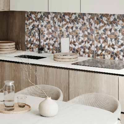 Wall panel square Various forms in a mosaic pattern