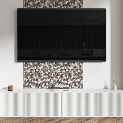 Wall panel square Various forms in a mosaic pattern