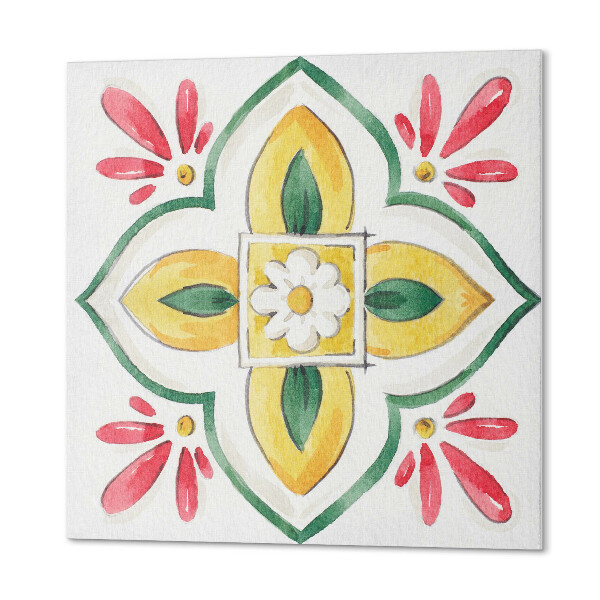 Pvc wall panel square Frames with a floral pattern