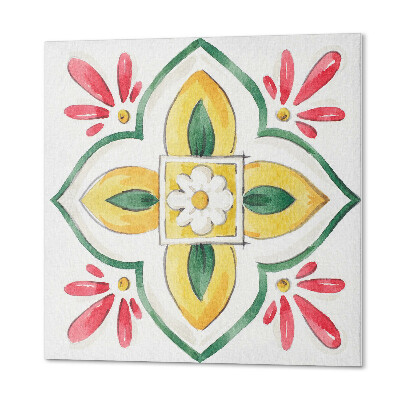 Pvc wall panel square Frames with a floral pattern