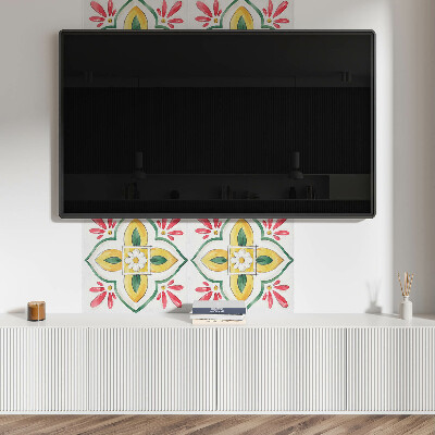Pvc wall panel square Frames with a floral pattern