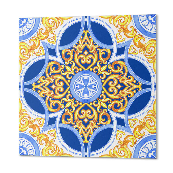 Wall panel square Decoration with a floral accent