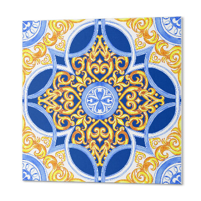 Wall panel square Decoration with a floral accent