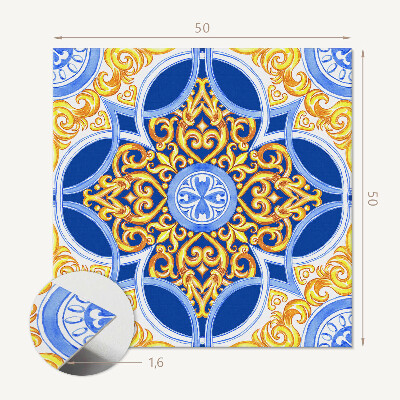 Wall panel square Decoration with a floral accent