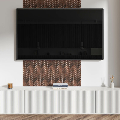 Pvc wall panel square Wood inspired herringbone