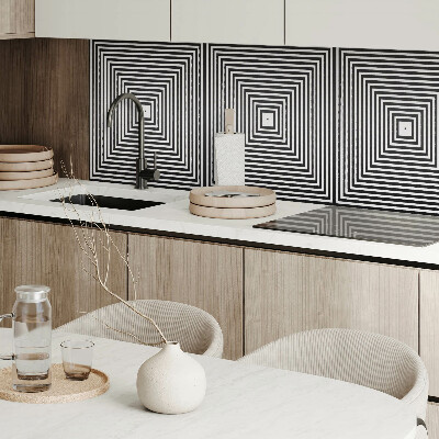 Wall panel square Stylish concentric lines in squares