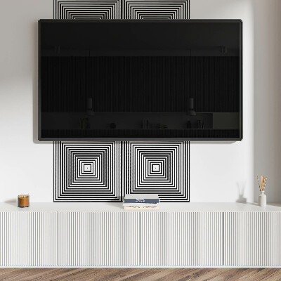 Wall panel square Stylish concentric lines in squares