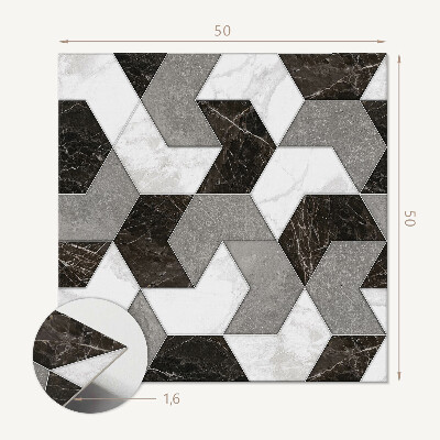 Wall paneling Stylish tiles in a geometric pattern