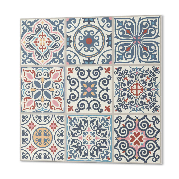 Wall panel square Geometry of mosaic shapes