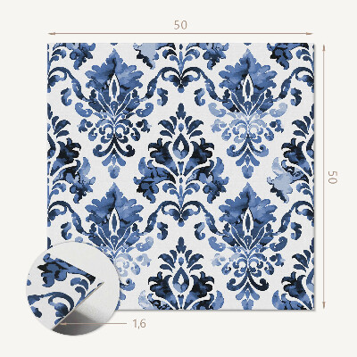 Pvc wall panel square Baroque style flower pattern