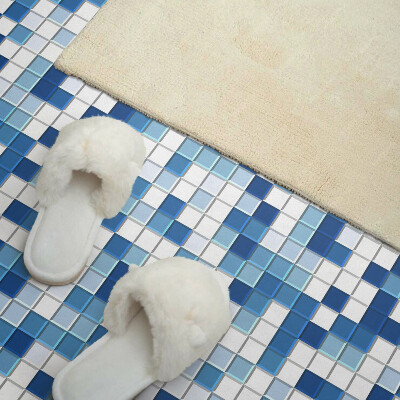 Wall panel square Blue mosaic with subtle gradients