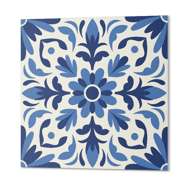 Pvc wall panel square Flowers and leaves in a harmonious combination