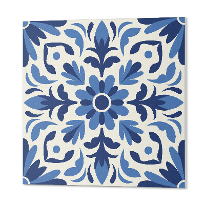 Pvc wall panel square Flowers and leaves in a harmonious combination