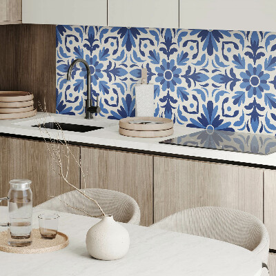 Pvc wall panel square Flowers and leaves in a harmonious combination