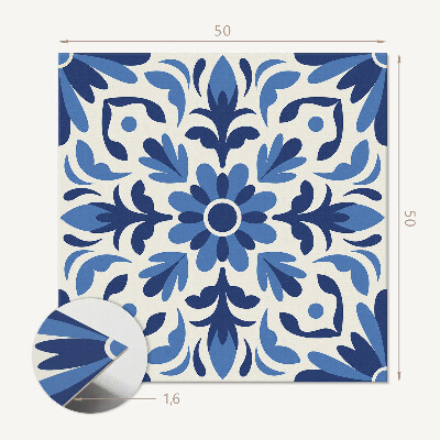 Pvc wall panel square Flowers and leaves in a harmonious combination