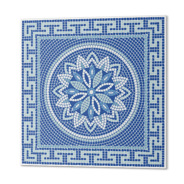 Pvc wall panel square Mosaic with a floral accent