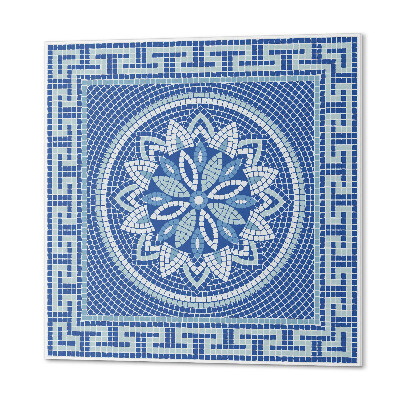 Pvc wall panel square Mosaic with a floral accent