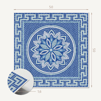 Pvc wall panel square Mosaic with a floral accent