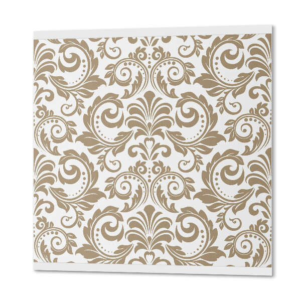 Pvc wall panel square Green ornaments in plant patterns