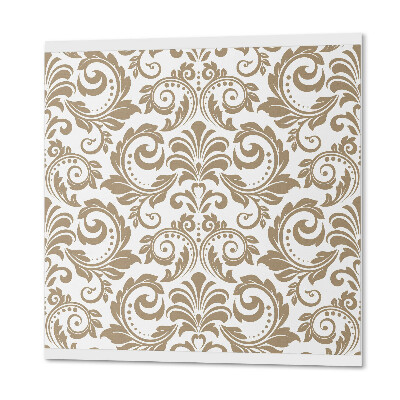 Pvc wall panel square Green ornaments in plant patterns