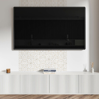 Wall paneling Modern floral motif with geometric shapes