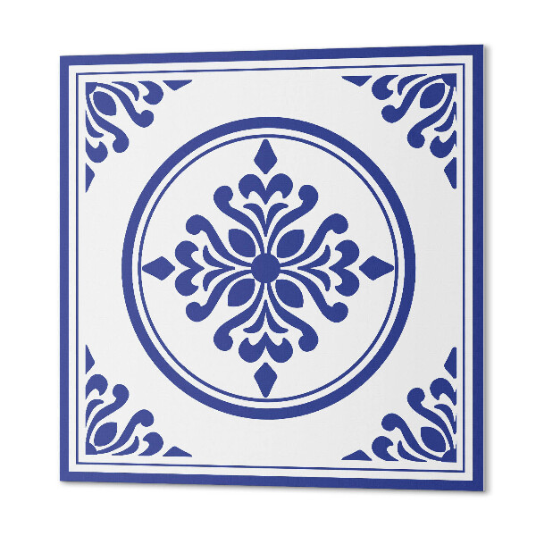 Pvc wall panel square Stylish circles with floral details