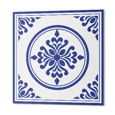 Pvc wall panel square Stylish circles with floral details