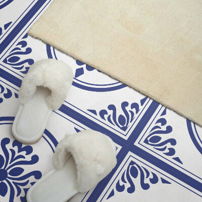 Pvc wall panel square Stylish circles with floral details
