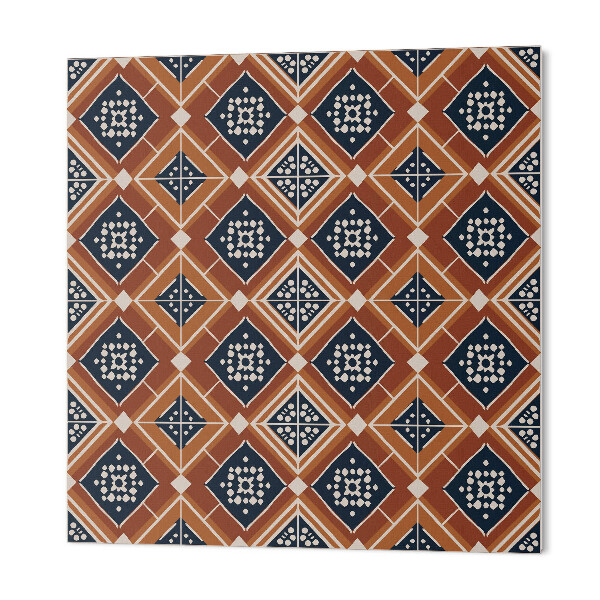 Wall paneling Geometric pattern in brown and white