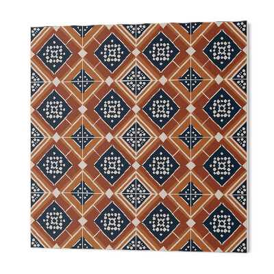 Wall paneling Geometric pattern in brown and white