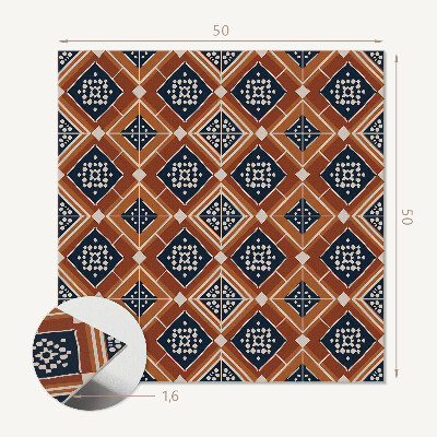 Wall paneling Geometric pattern in brown and white