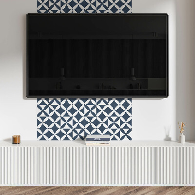 Wall paneling Geometric flowers in a modern style
