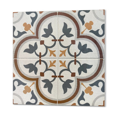 Wall panel square Flowers in a checkered arrangement
