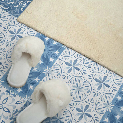 Wall paneling Tiled pattern with delicate flowers