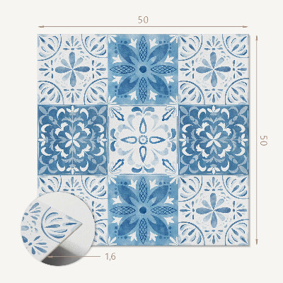 Wall paneling Tiled pattern with delicate flowers