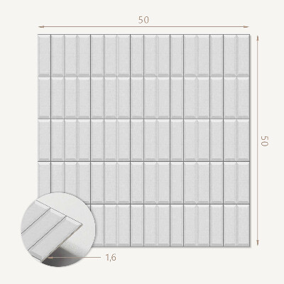 Wall panel square Smooth mosaic in a geometric version