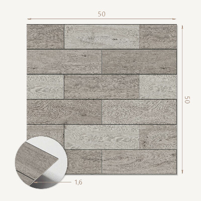 Pvc wall panel square Wood in harmonious tones