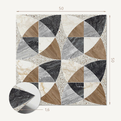 Pvc wall panel square Geometric tile motifs