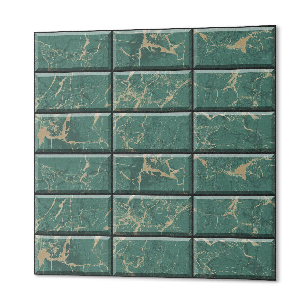 Wall panel square Stylized tiles in a marble pattern