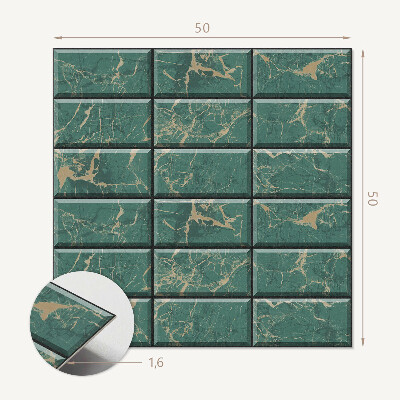 Wall panel square Stylized tiles in a marble pattern