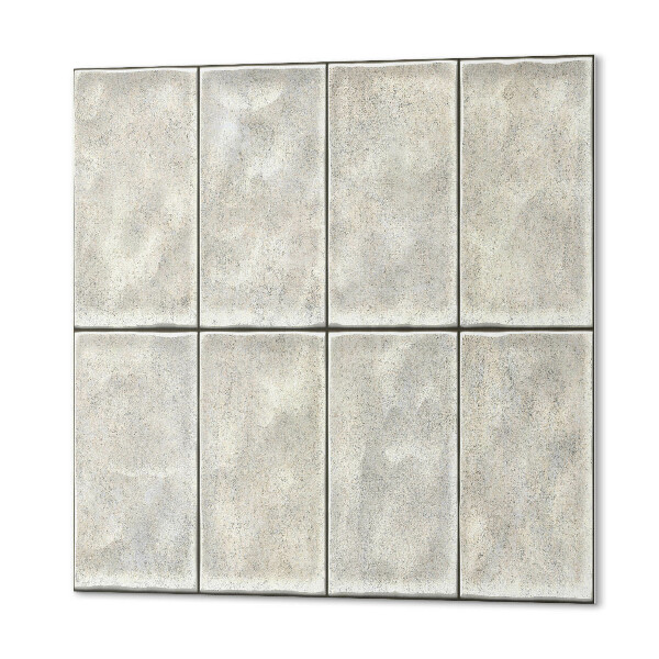 Wall panel square Bright 3D tiles in vertical arrangement