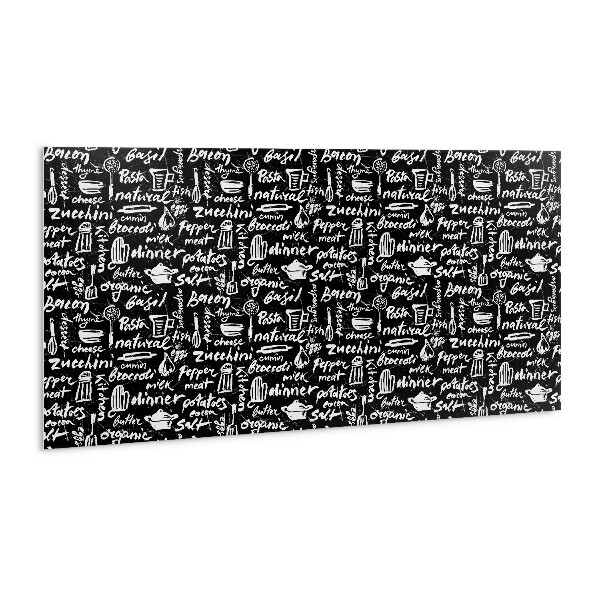 Wall panel Black and white kitchen signs