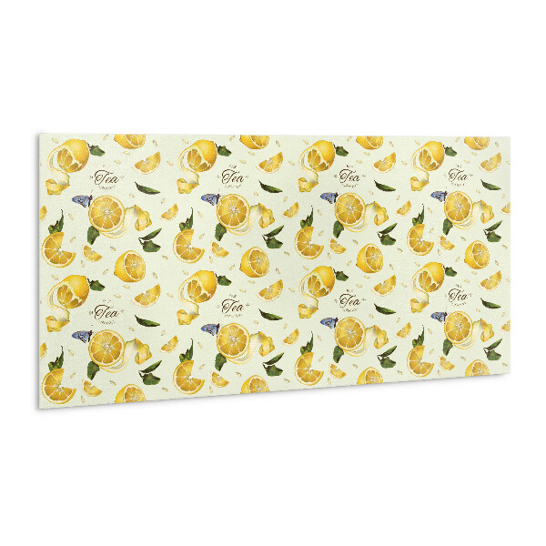 Wall panel Yellow lemon slices