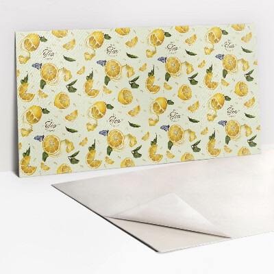 Wall panel Yellow lemon slices