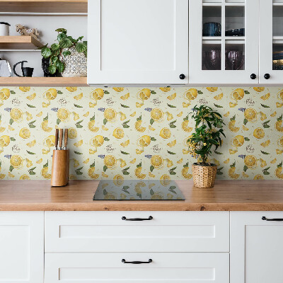 Wall panel Yellow lemon slices